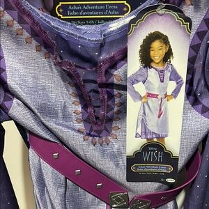 Disney NWT Wish Purple and Lavender Dress with Pink Belt